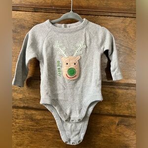 Old Navy Gray Reindeer Kids Bodysuit